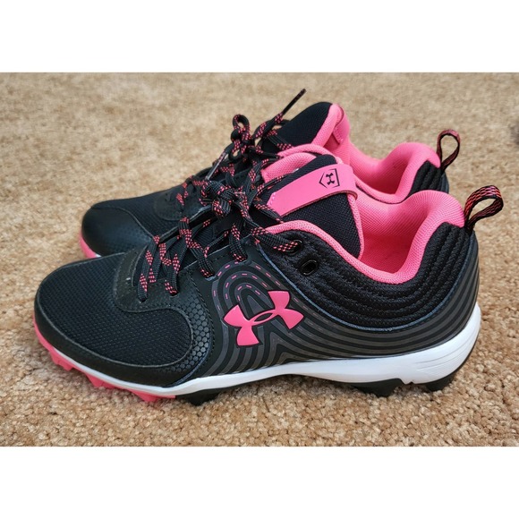 Under Armour Shoes - Under Armour Womens Black Pink Glyde RM Molded Softball Cleats- size 7